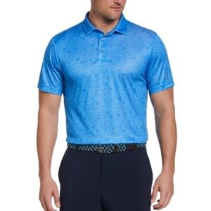 Pga Tour Men's AthleticFit Birdseye Golf
Conversational Print Short Sleeve Polo